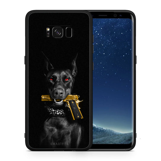 Θήκη Αγίου Βαλεντίνου Samsung S8+ Golden Gun από τη Smartfits με σχέδιο στο πίσω μέρος και μαύρο περίβλημα | Samsung S8+ Golden Gun case with colorful back and black bezels