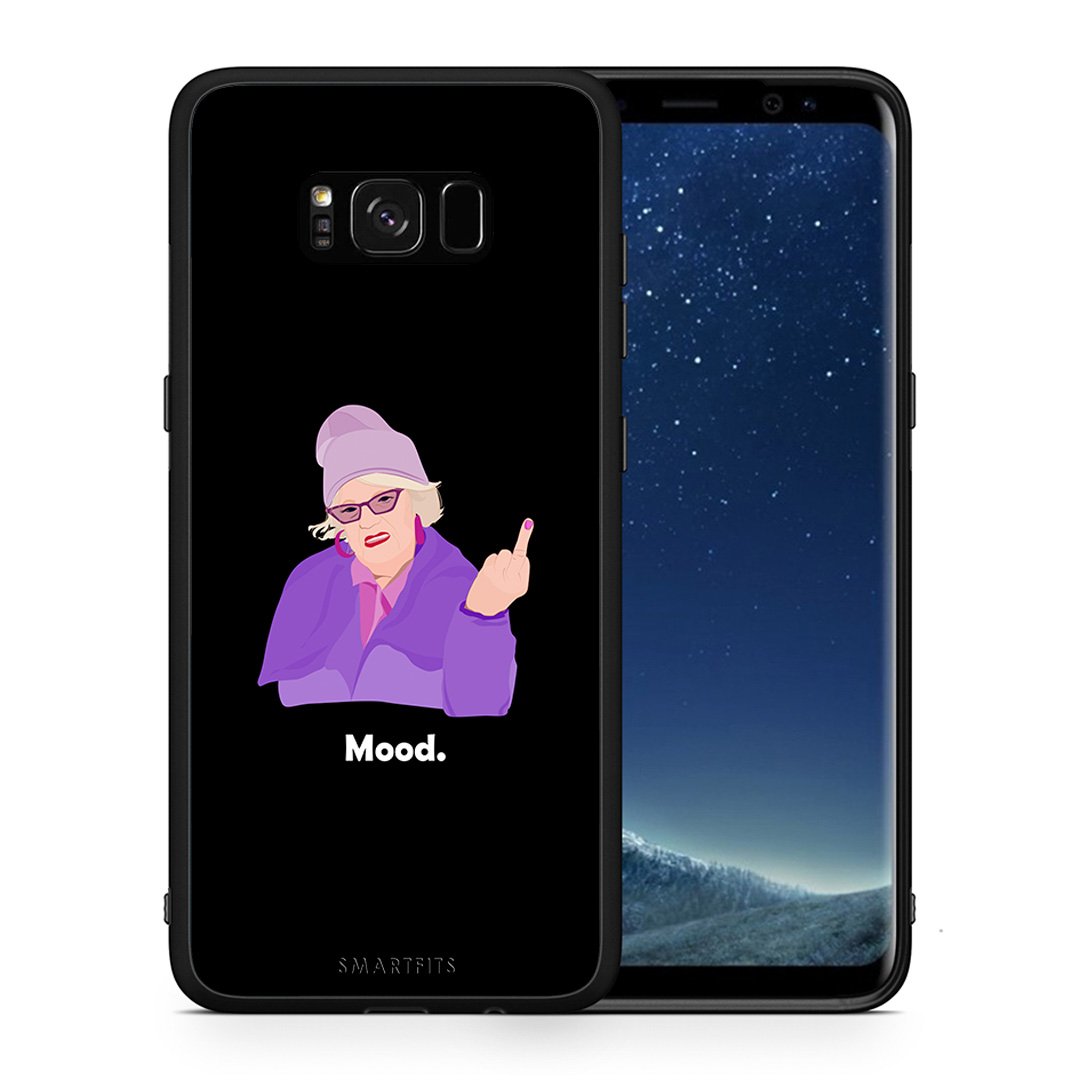 Θήκη Samsung S8+ Grandma Mood Black από τη Smartfits με σχέδιο στο πίσω μέρος και μαύρο περίβλημα | Samsung S8+ Grandma Mood Black case with colorful back and black bezels