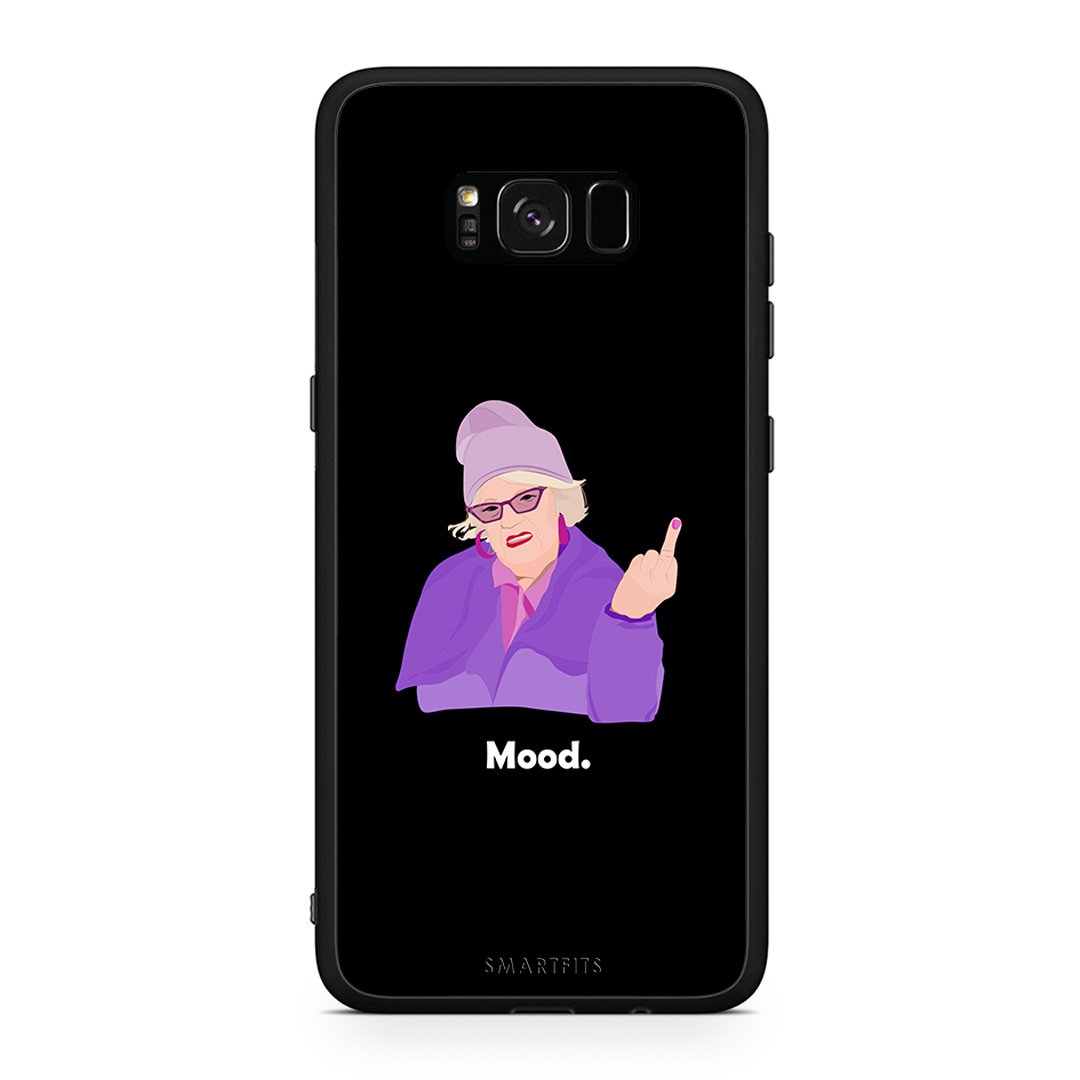 Samsung S8+ Grandma Mood Black θήκη από τη Smartfits με σχέδιο στο πίσω μέρος και μαύρο περίβλημα | Smartphone case with colorful back and black bezels by Smartfits