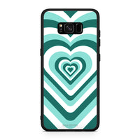 Thumbnail for Samsung S8 Green Hearts θήκη από τη Smartfits με σχέδιο στο πίσω μέρος και μαύρο περίβλημα | Smartphone case with colorful back and black bezels by Smartfits