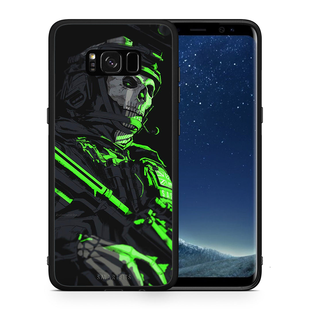 Θήκη Αγίου Βαλεντίνου Samsung S8 Green Soldier από τη Smartfits με σχέδιο στο πίσω μέρος και μαύρο περίβλημα | Samsung S8 Green Soldier case with colorful back and black bezels