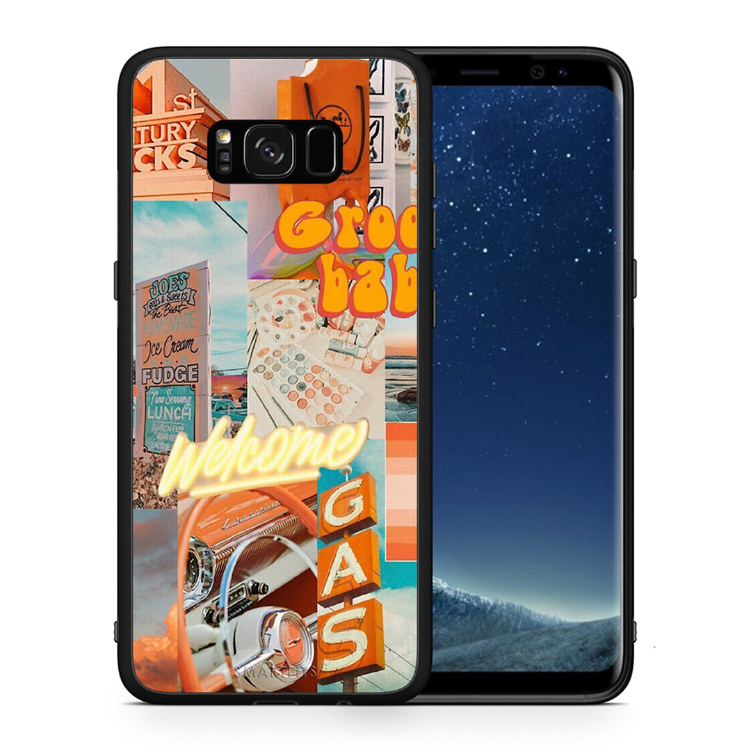 Θήκη Αγίου Βαλεντίνου Samsung S8 Groovy Babe από τη Smartfits με σχέδιο στο πίσω μέρος και μαύρο περίβλημα | Samsung S8 Groovy Babe case with colorful back and black bezels