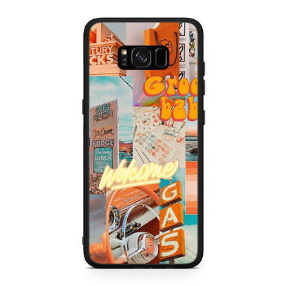 Samsung S8+ Groovy Babe Θήκη Αγίου Βαλεντίνου από τη Smartfits με σχέδιο στο πίσω μέρος και μαύρο περίβλημα | Smartphone case with colorful back and black bezels by Smartfits