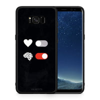 Thumbnail for Θήκη Αγίου Βαλεντίνου Samsung S8+ Heart Vs Brain από τη Smartfits με σχέδιο στο πίσω μέρος και μαύρο περίβλημα | Samsung S8+ Heart Vs Brain case with colorful back and black bezels