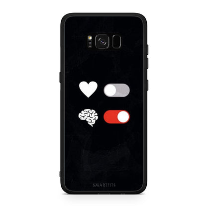 Samsung S8+ Heart Vs Brain Θήκη Αγίου Βαλεντίνου από τη Smartfits με σχέδιο στο πίσω μέρος και μαύρο περίβλημα | Smartphone case with colorful back and black bezels by Smartfits
