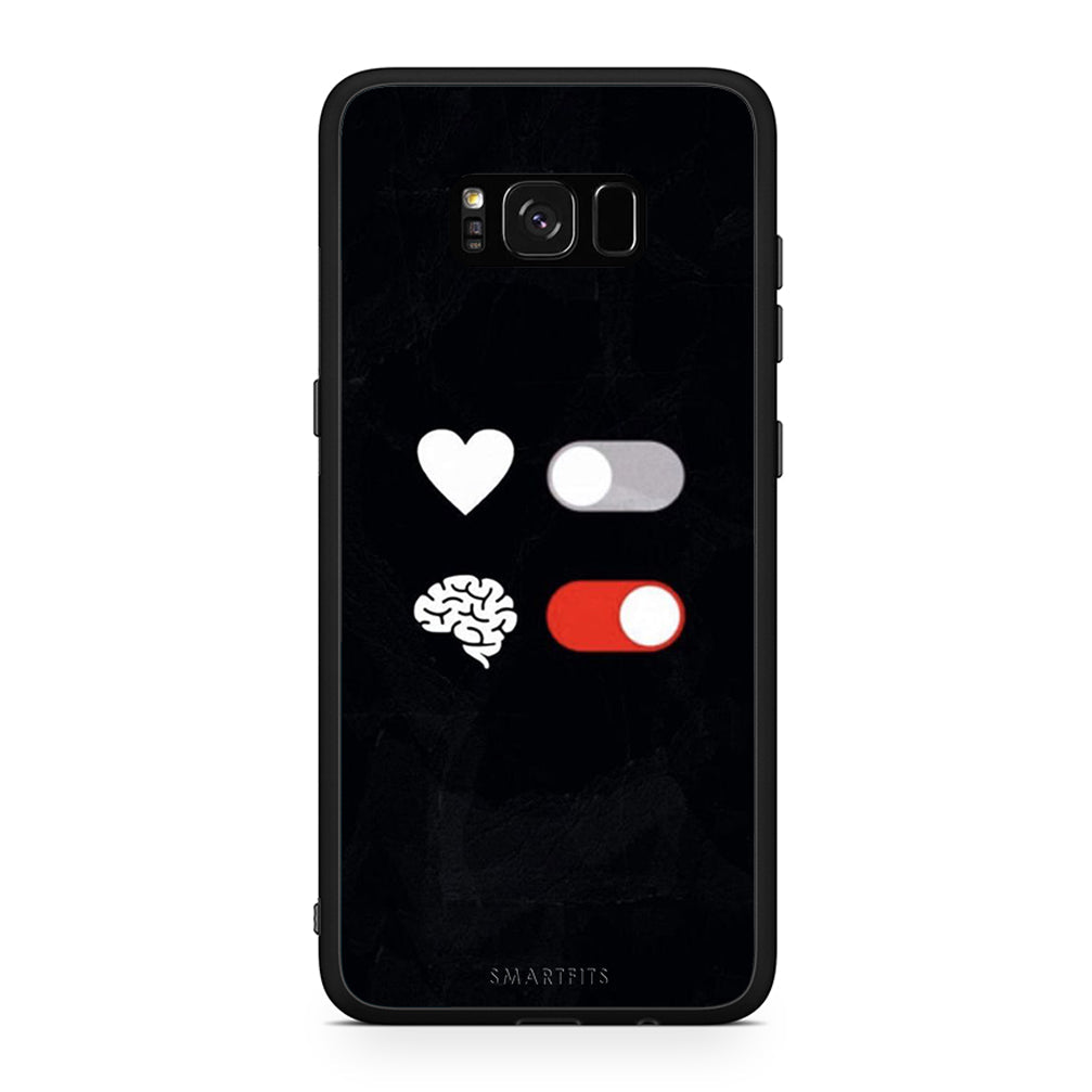 Samsung S8 Heart Vs Brain Θήκη Αγίου Βαλεντίνου από τη Smartfits με σχέδιο στο πίσω μέρος και μαύρο περίβλημα | Smartphone case with colorful back and black bezels by Smartfits
