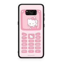 Thumbnail for Samsung S8+ Hello Kitten Θήκη Αγίου Βαλεντίνου από τη Smartfits με σχέδιο στο πίσω μέρος και μαύρο περίβλημα | Smartphone case with colorful back and black bezels by Smartfits