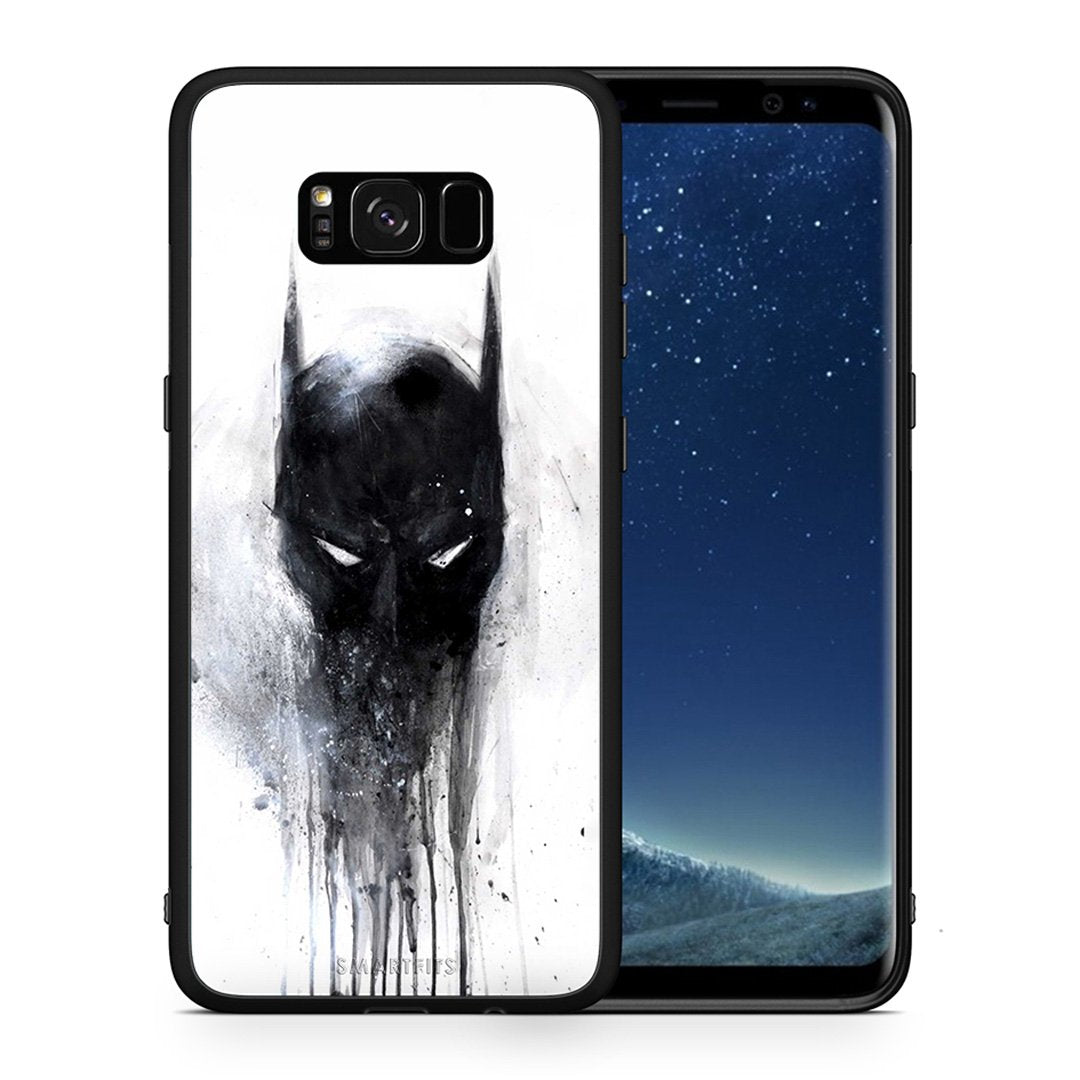 Θήκη Samsung S8 Paint Bat Hero από τη Smartfits με σχέδιο στο πίσω μέρος και μαύρο περίβλημα | Samsung S8 Paint Bat Hero case with colorful back and black bezels