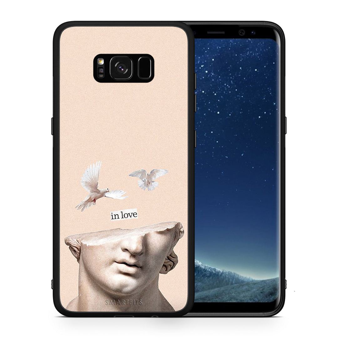 Θήκη Samsung S8 In Love από τη Smartfits με σχέδιο στο πίσω μέρος και μαύρο περίβλημα | Samsung S8 In Love case with colorful back and black bezels
