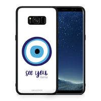 Thumbnail for Θήκη Samsung S8 Karma Says από τη Smartfits με σχέδιο στο πίσω μέρος και μαύρο περίβλημα | Samsung S8 Karma Says case with colorful back and black bezels