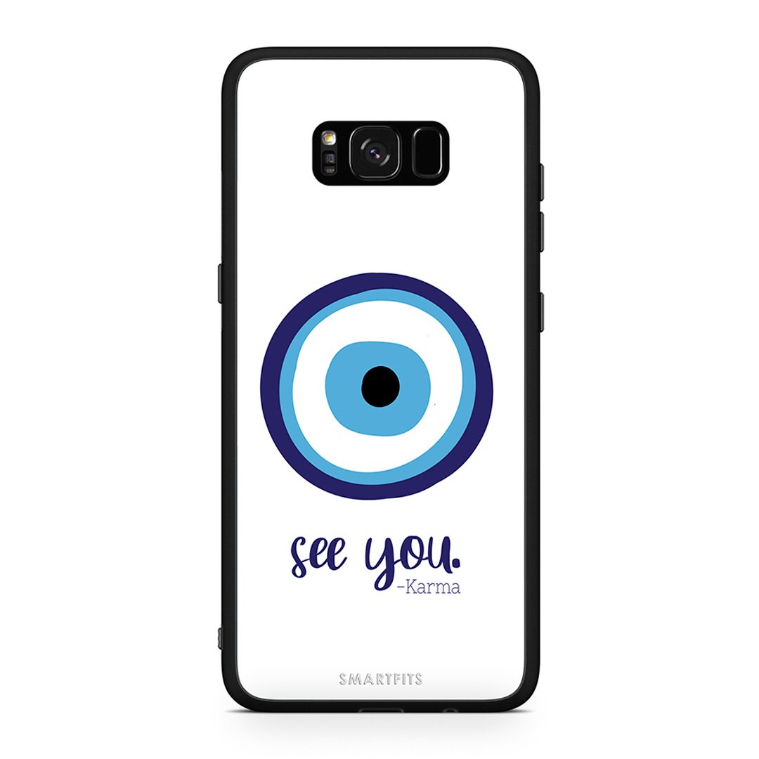 Samsung S8+ Karma Says θήκη από τη Smartfits με σχέδιο στο πίσω μέρος και μαύρο περίβλημα | Smartphone case with colorful back and black bezels by Smartfits
