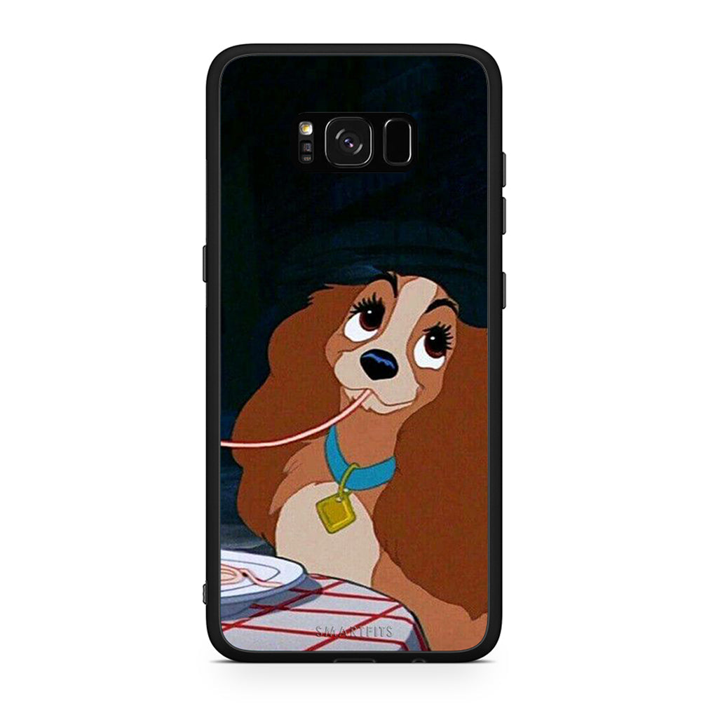 Samsung S8+ Lady And Tramp 2 Θήκη Αγίου Βαλεντίνου από τη Smartfits με σχέδιο στο πίσω μέρος και μαύρο περίβλημα | Smartphone case with colorful back and black bezels by Smartfits