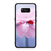 Thumbnail for Samsung S8+ Ladybug Flower θήκη από τη Smartfits με σχέδιο στο πίσω μέρος και μαύρο περίβλημα | Smartphone case with colorful back and black bezels by Smartfits