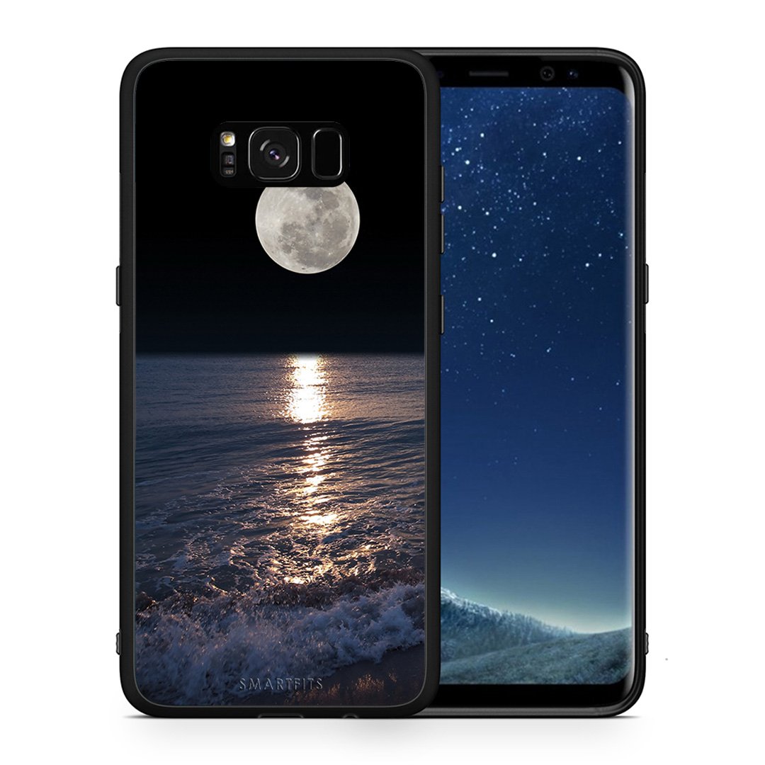 Θήκη Samsung S8+ Moon Landscape από τη Smartfits με σχέδιο στο πίσω μέρος και μαύρο περίβλημα | Samsung S8+ Moon Landscape case with colorful back and black bezels