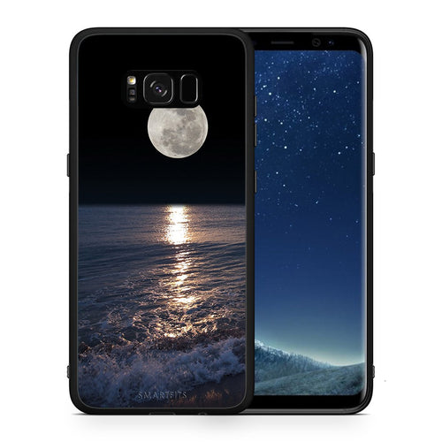 Θήκη Samsung S8 Moon Landscape από τη Smartfits με σχέδιο στο πίσω μέρος και μαύρο περίβλημα | Samsung S8 Moon Landscape case with colorful back and black bezels