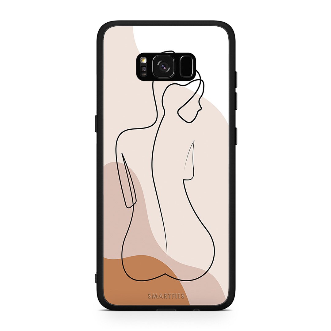 Samsung S8+ LineArt Woman θήκη από τη Smartfits με σχέδιο στο πίσω μέρος και μαύρο περίβλημα | Smartphone case with colorful back and black bezels by Smartfits