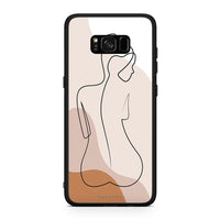 Thumbnail for Samsung S8+ LineArt Woman θήκη από τη Smartfits με σχέδιο στο πίσω μέρος και μαύρο περίβλημα | Smartphone case with colorful back and black bezels by Smartfits