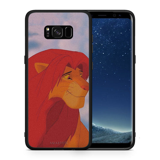 Θήκη Αγίου Βαλεντίνου Samsung S8 Lion Love 1 από τη Smartfits με σχέδιο στο πίσω μέρος και μαύρο περίβλημα | Samsung S8 Lion Love 1 case with colorful back and black bezels