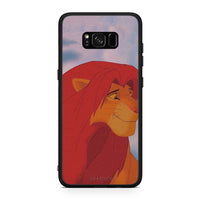 Thumbnail for Samsung S8+ Lion Love 1 Θήκη Αγίου Βαλεντίνου από τη Smartfits με σχέδιο στο πίσω μέρος και μαύρο περίβλημα | Smartphone case with colorful back and black bezels by Smartfits