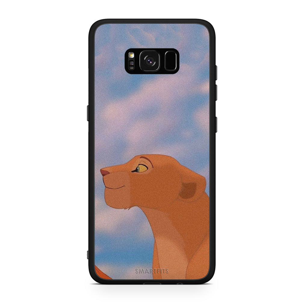 Samsung S8+ Lion Love 2 Θήκη Αγίου Βαλεντίνου από τη Smartfits με σχέδιο στο πίσω μέρος και μαύρο περίβλημα | Smartphone case with colorful back and black bezels by Smartfits