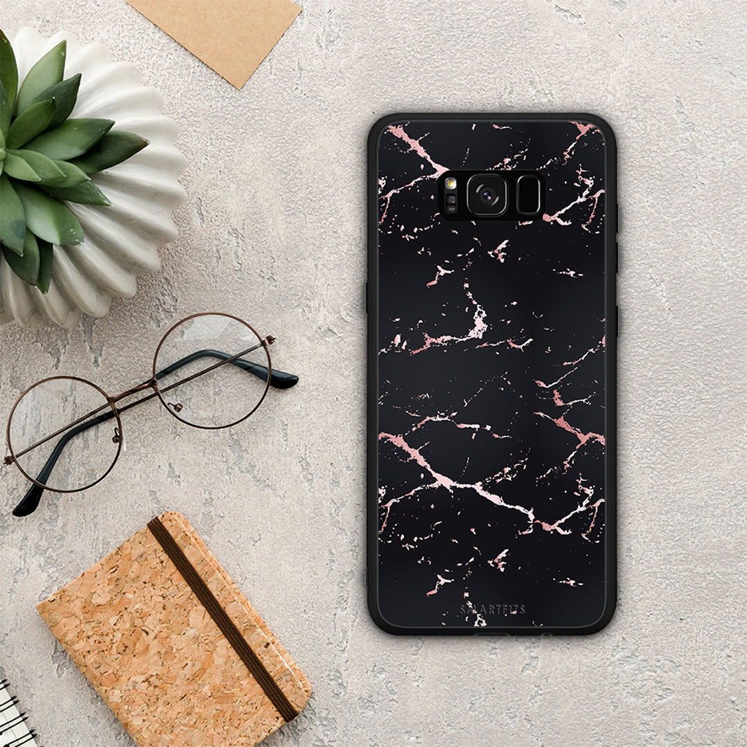 Marble Black Rosegold - Samsung Galaxy S8 θήκη