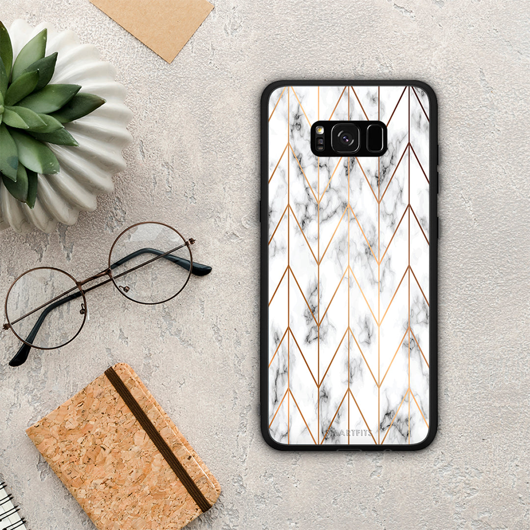 Marble Gold Geometric - Samsung Galaxy S8+ θήκη