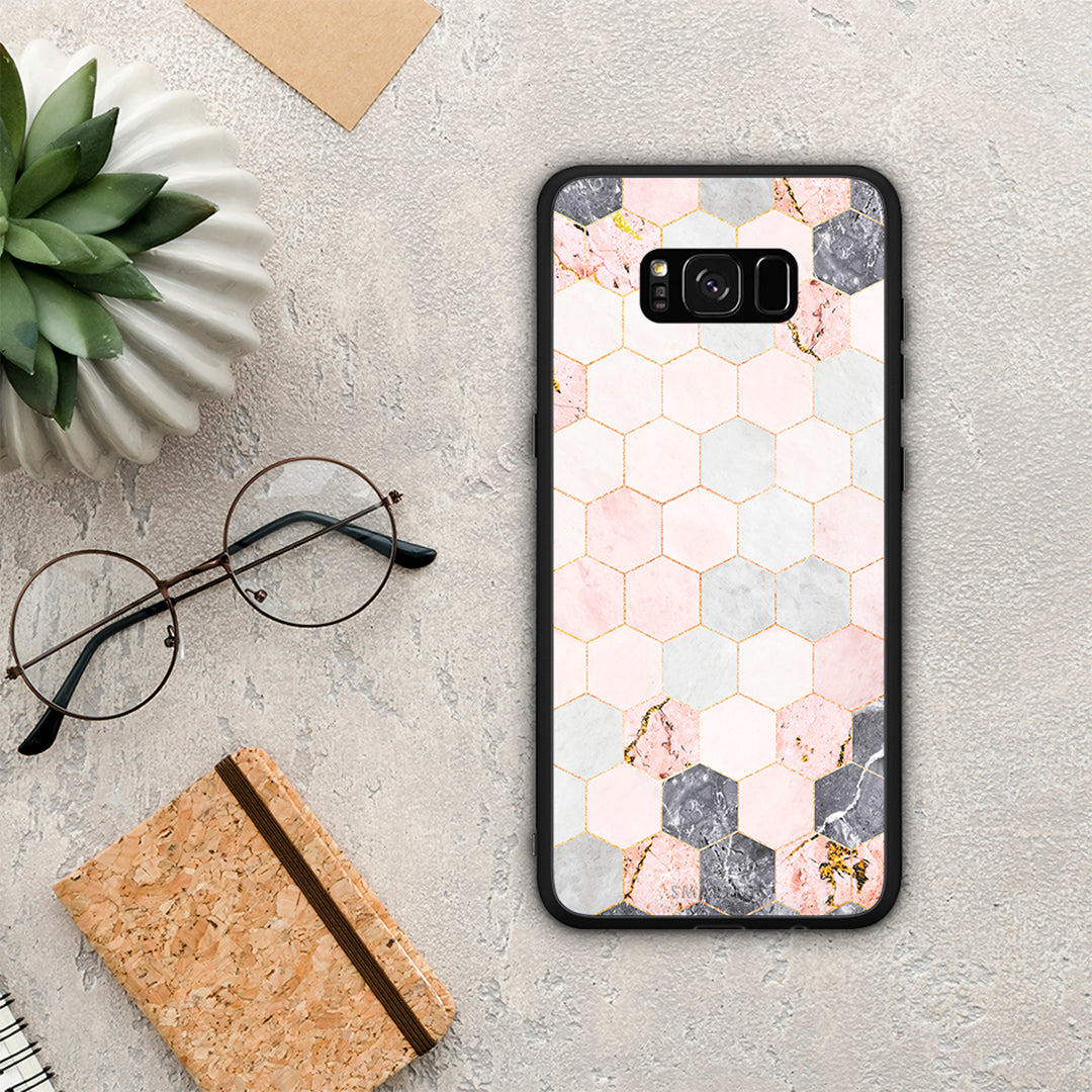 Marble Hexagon Pink - Samsung Galaxy S8+ θήκη