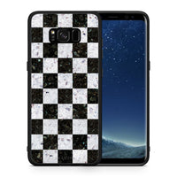 Thumbnail for Θήκη Samsung S8+ Square Geometric Marble από τη Smartfits με σχέδιο στο πίσω μέρος και μαύρο περίβλημα | Samsung S8+ Square Geometric Marble case with colorful back and black bezels