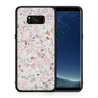 Thumbnail for Θήκη Samsung S8+ Marble Terrazzo από τη Smartfits με σχέδιο στο πίσω μέρος και μαύρο περίβλημα | Samsung S8+ Marble Terrazzo case with colorful back and black bezels