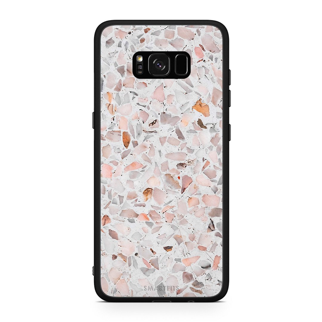 Samsung S8 Marble Terrazzo θήκη από τη Smartfits με σχέδιο στο πίσω μέρος και μαύρο περίβλημα | Smartphone case with colorful back and black bezels by Smartfits