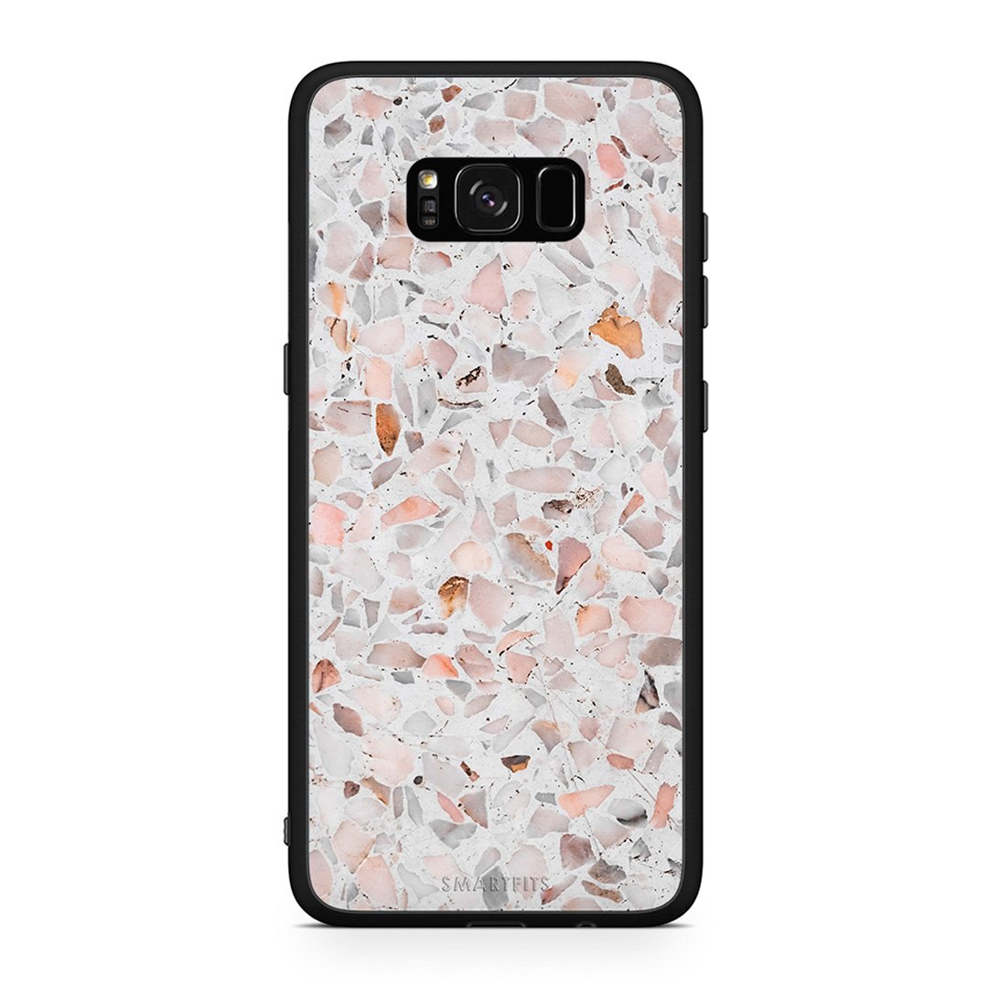 Samsung S8+ Marble Terrazzo θήκη από τη Smartfits με σχέδιο στο πίσω μέρος και μαύρο περίβλημα | Smartphone case with colorful back and black bezels by Smartfits