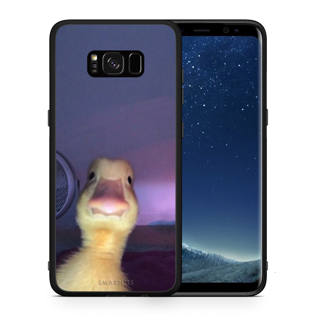 Θήκη Samsung S8+ Meme Duck από τη Smartfits με σχέδιο στο πίσω μέρος και μαύρο περίβλημα | Samsung S8+ Meme Duck case with colorful back and black bezels