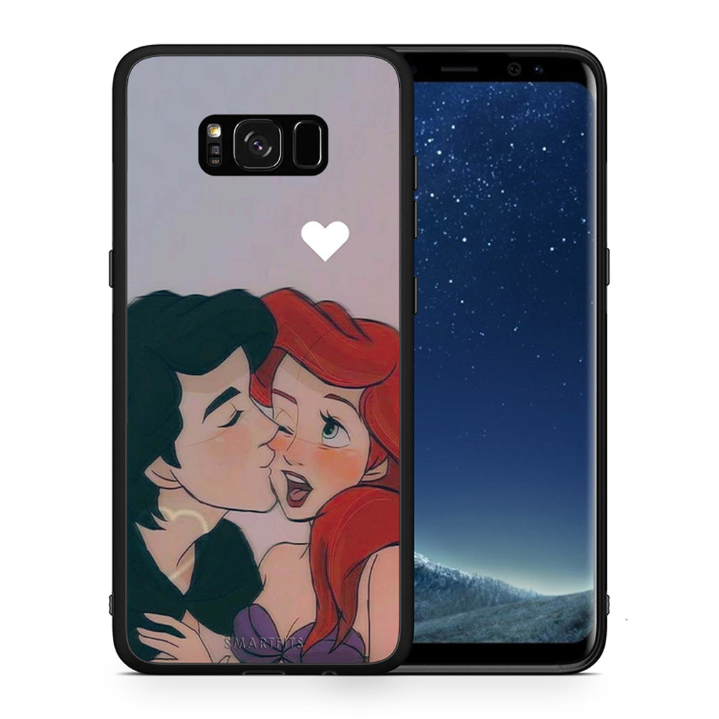 Θήκη Αγίου Βαλεντίνου Samsung S8+ Mermaid Love από τη Smartfits με σχέδιο στο πίσω μέρος και μαύρο περίβλημα | Samsung S8+ Mermaid Love case with colorful back and black bezels