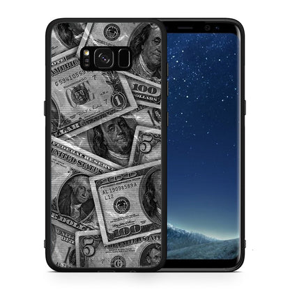 Θήκη Samsung S8 Money Dollars από τη Smartfits με σχέδιο στο πίσω μέρος και μαύρο περίβλημα | Samsung S8 Money Dollars case with colorful back and black bezels