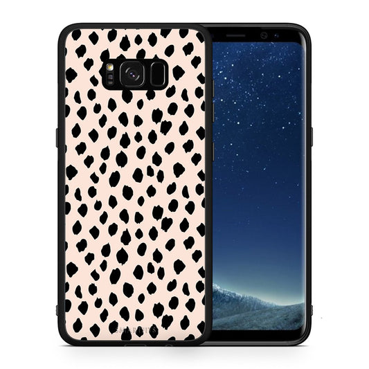 Θήκη Samsung S8 New Polka Dots από τη Smartfits με σχέδιο στο πίσω μέρος και μαύρο περίβλημα | Samsung S8 New Polka Dots case with colorful back and black bezels