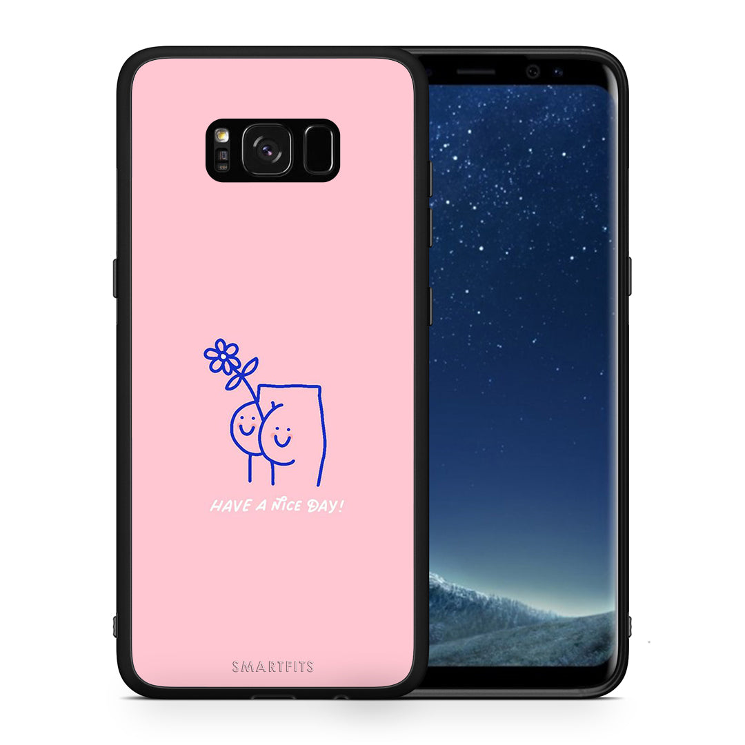 Θήκη Samsung S8 Nice Day από τη Smartfits με σχέδιο στο πίσω μέρος και μαύρο περίβλημα | Samsung S8 Nice Day case with colorful back and black bezels