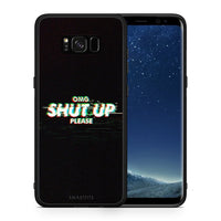 Thumbnail for Θήκη Samsung S8+ OMG ShutUp από τη Smartfits με σχέδιο στο πίσω μέρος και μαύρο περίβλημα | Samsung S8+ OMG ShutUp case with colorful back and black bezels