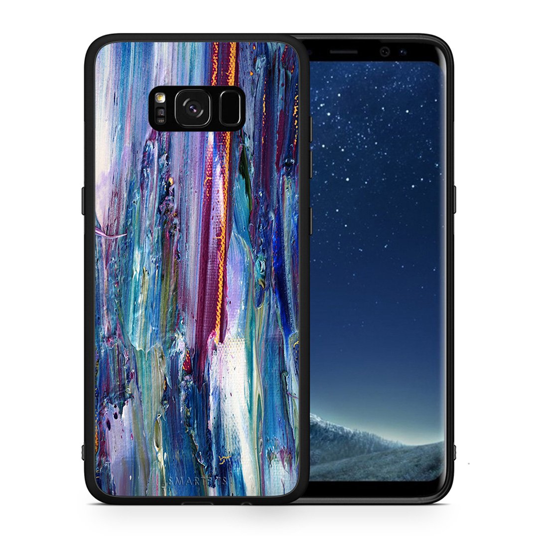 Θήκη Samsung S8+ Winter Paint από τη Smartfits με σχέδιο στο πίσω μέρος και μαύρο περίβλημα | Samsung S8+ Winter Paint case with colorful back and black bezels