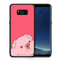 Thumbnail for Θήκη Αγίου Βαλεντίνου Samsung S8+ Pig Love 1 από τη Smartfits με σχέδιο στο πίσω μέρος και μαύρο περίβλημα | Samsung S8+ Pig Love 1 case with colorful back and black bezels