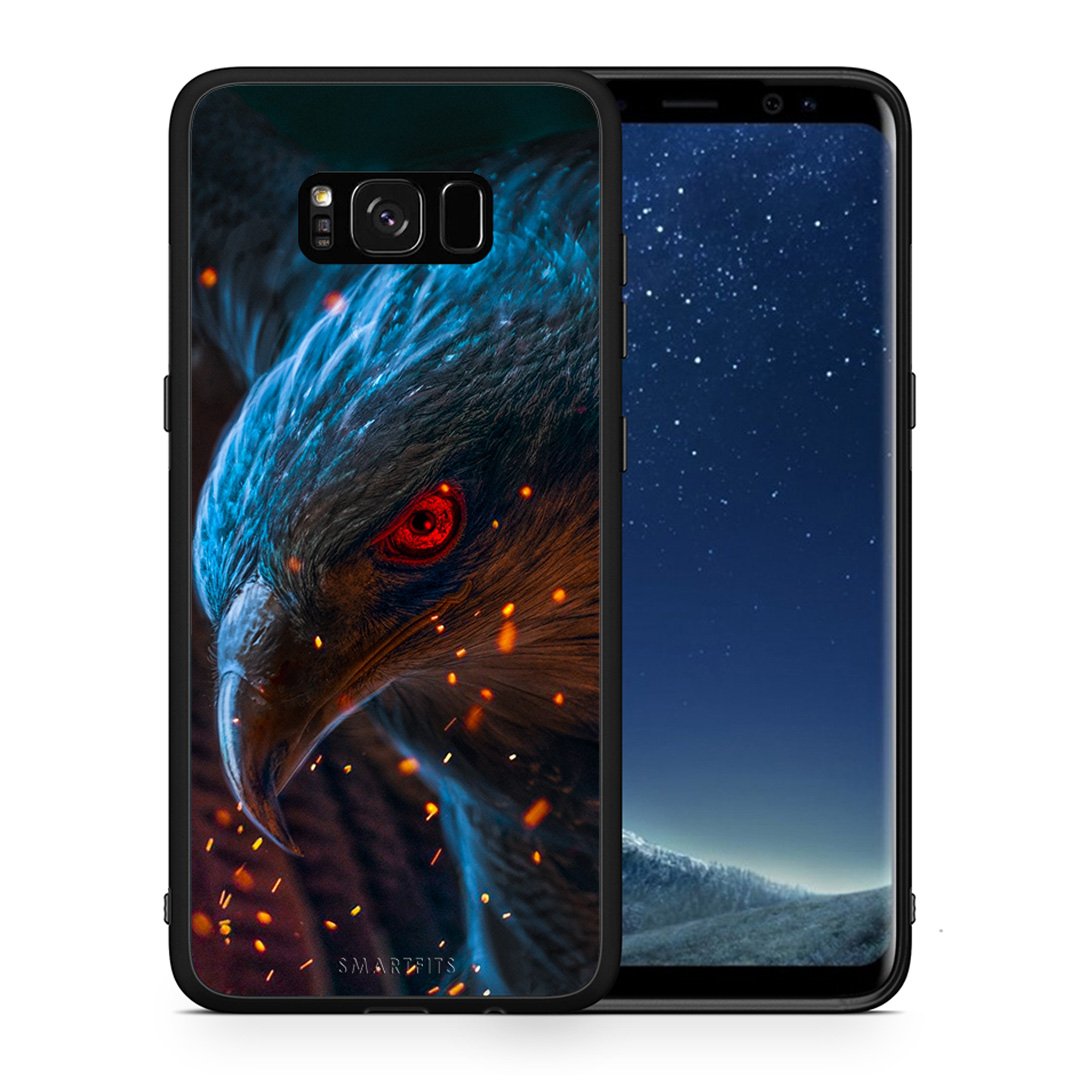 Θήκη Samsung S8+ Eagle PopArt από τη Smartfits με σχέδιο στο πίσω μέρος και μαύρο περίβλημα | Samsung S8+ Eagle PopArt case with colorful back and black bezels