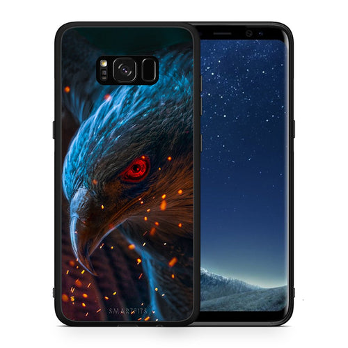Θήκη Samsung S8 Eagle PopArt από τη Smartfits με σχέδιο στο πίσω μέρος και μαύρο περίβλημα | Samsung S8 Eagle PopArt case with colorful back and black bezels