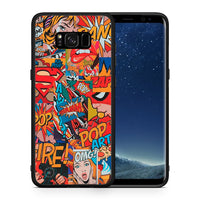Thumbnail for Θήκη Samsung S8 PopArt OMG από τη Smartfits με σχέδιο στο πίσω μέρος και μαύρο περίβλημα | Samsung S8 PopArt OMG case with colorful back and black bezels