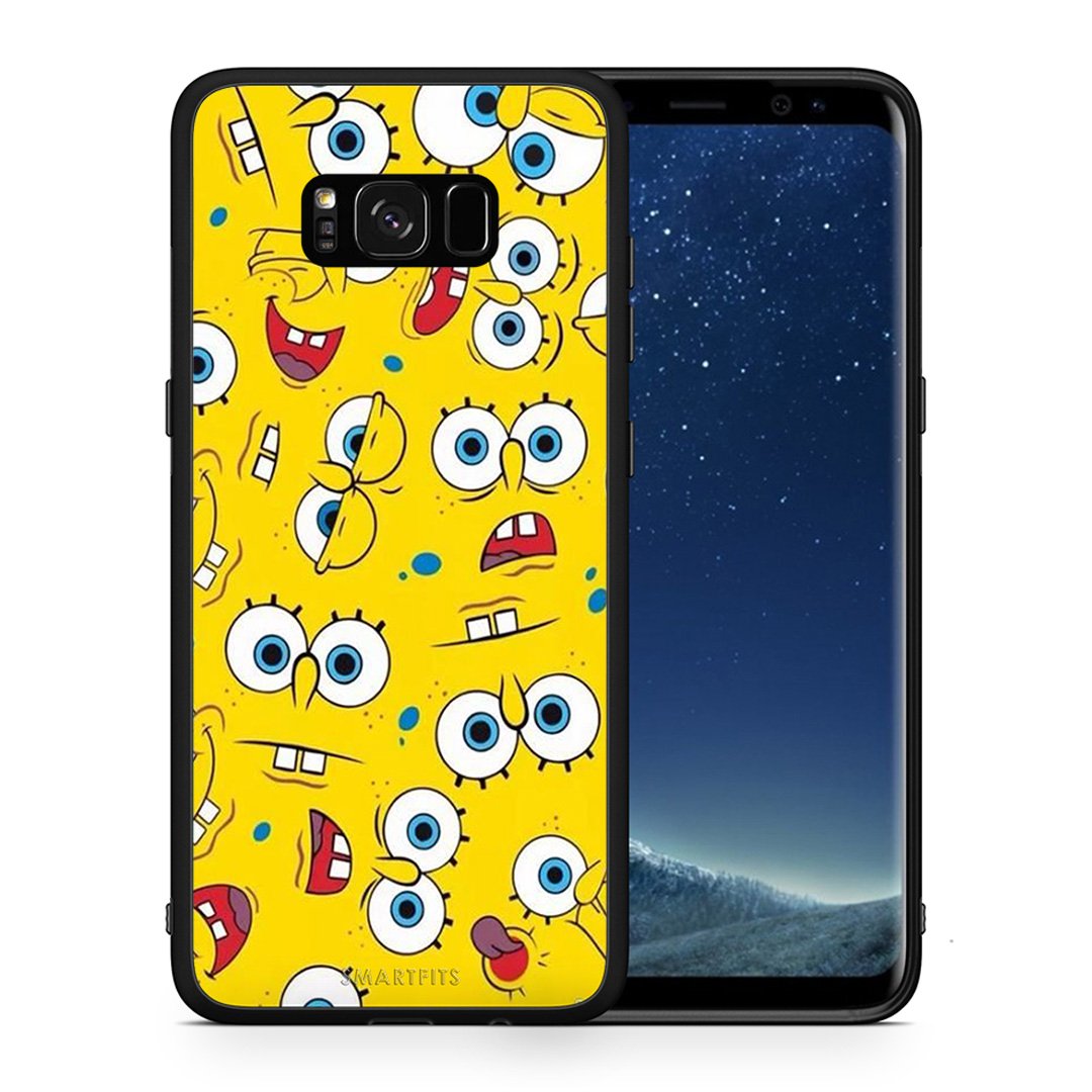 Θήκη Samsung S8 Sponge PopArt από τη Smartfits με σχέδιο στο πίσω μέρος και μαύρο περίβλημα | Samsung S8 Sponge PopArt case with colorful back and black bezels