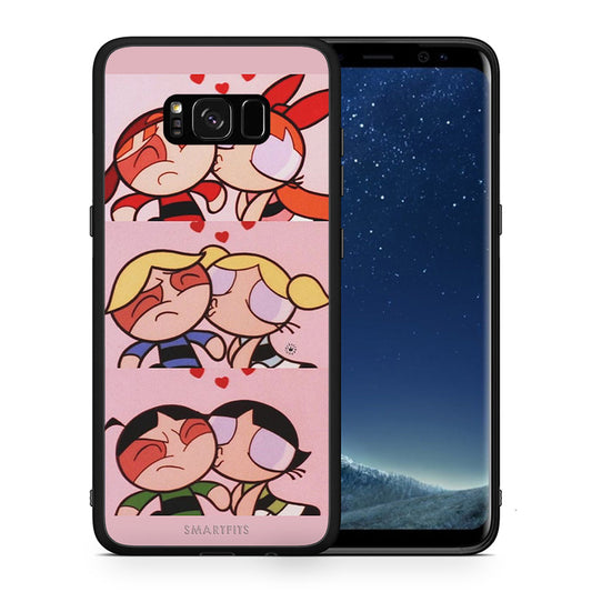 Θήκη Αγίου Βαλεντίνου Samsung S8+ Puff Love από τη Smartfits με σχέδιο στο πίσω μέρος και μαύρο περίβλημα | Samsung S8+ Puff Love case with colorful back and black bezels