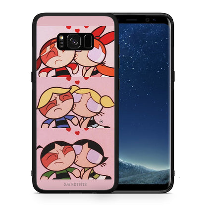 Θήκη Αγίου Βαλεντίνου Samsung S8 Puff Love από τη Smartfits με σχέδιο στο πίσω μέρος και μαύρο περίβλημα | Samsung S8 Puff Love case with colorful back and black bezels