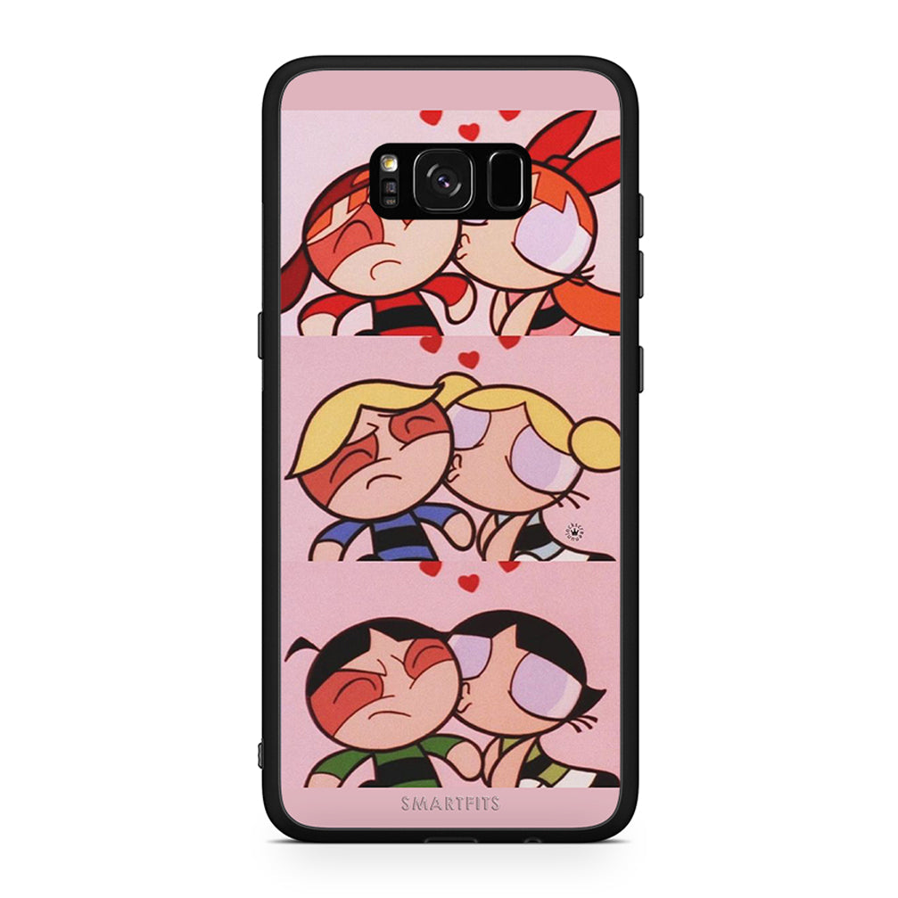 Samsung S8+ Puff Love Θήκη Αγίου Βαλεντίνου από τη Smartfits με σχέδιο στο πίσω μέρος και μαύρο περίβλημα | Smartphone case with colorful back and black bezels by Smartfits