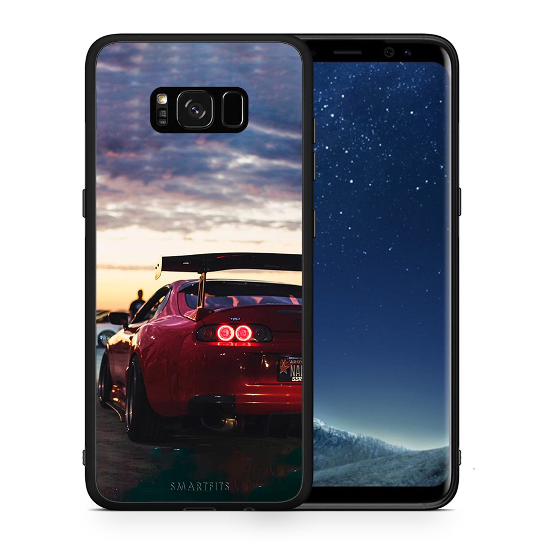 Θήκη Samsung S8 Racing Supra από τη Smartfits με σχέδιο στο πίσω μέρος και μαύρο περίβλημα | Samsung S8 Racing Supra case with colorful back and black bezels