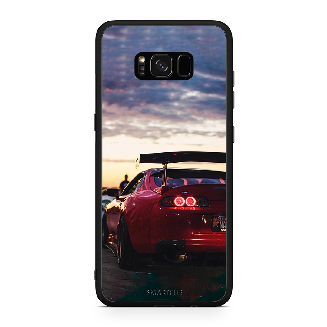 Samsung S8+ Racing Supra θήκη από τη Smartfits με σχέδιο στο πίσω μέρος και μαύρο περίβλημα | Smartphone case with colorful back and black bezels by Smartfits