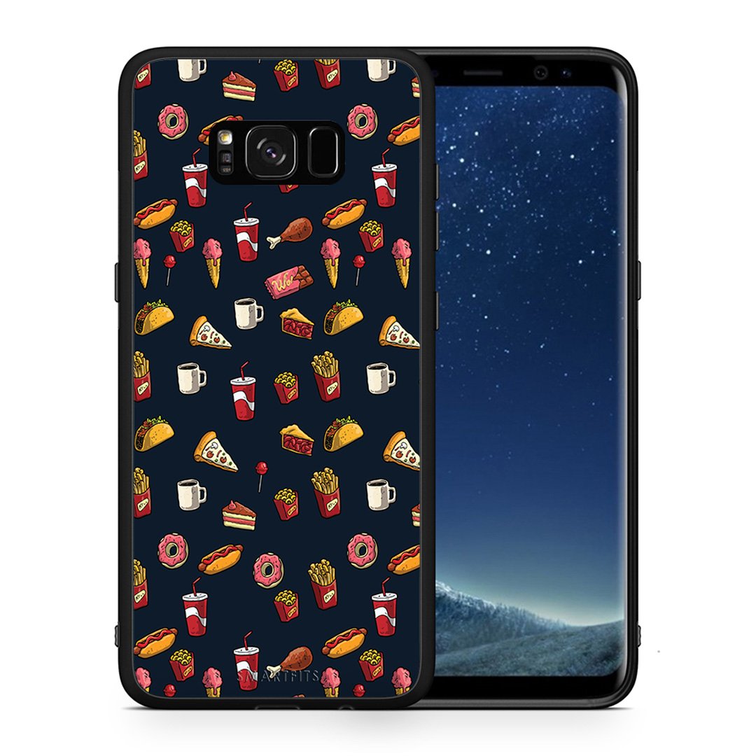 Θήκη Samsung S8+ Hungry Random από τη Smartfits με σχέδιο στο πίσω μέρος και μαύρο περίβλημα | Samsung S8+ Hungry Random case with colorful back and black bezels