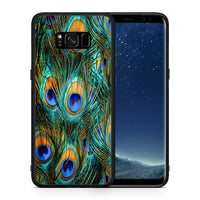 Thumbnail for Θήκη Samsung S8+ Real Peacock Feathers από τη Smartfits με σχέδιο στο πίσω μέρος και μαύρο περίβλημα | Samsung S8+ Real Peacock Feathers case with colorful back and black bezels